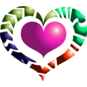 download Red Heart clipart image with 315 hue color