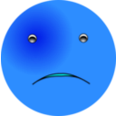 download Smiley Sad clipart image with 180 hue color