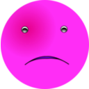 download Smiley Sad clipart image with 270 hue color