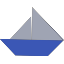 download Origami Sailboat clipart image with 45 hue color