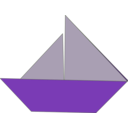 download Origami Sailboat clipart image with 90 hue color