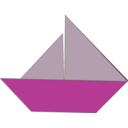 download Origami Sailboat clipart image with 135 hue color