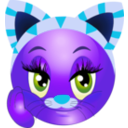 download Cat Girl Smiley Emoticon clipart image with 225 hue color