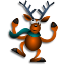 download Dancing Reindeer 3 clipart image with 180 hue color