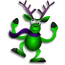 download Dancing Reindeer 3 clipart image with 270 hue color