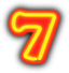 Neon Numerals 7