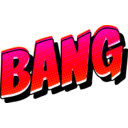 download Bang Vintage Comic Book Sound Effect clipart image with 315 hue color