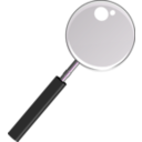 download Magnifying Glass With Transparent Glass clipart image with 90 hue color