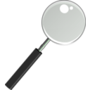 download Magnifying Glass With Transparent Glass clipart image with 270 hue color