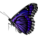 download Monarch Butterfly clipart image with 225 hue color
