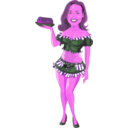 download Waitress clipart image with 270 hue color