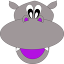 download Smiley Hippo clipart image with 315 hue color