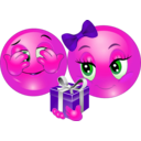 download Valentine Smiley Emoticon clipart image with 270 hue color