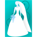 download Bride clipart image with 180 hue color