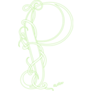 download Letter P clipart image with 90 hue color