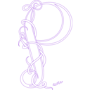 download Letter P clipart image with 270 hue color