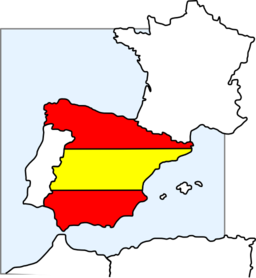 Spain Map And Flag