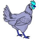 download Chicken clipart image with 180 hue color