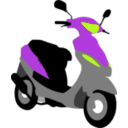 download Blue Scooter clipart image with 45 hue color