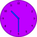download Clock clipart image with 225 hue color