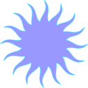 download Sun clipart image with 180 hue color