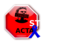 Stop Acta With Blue Ribbon