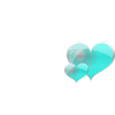 download Heart clipart image with 180 hue color