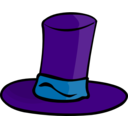 download Purple Hat clipart image with 0 hue color
