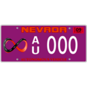 download Vehicle Registration Plate With Screws clipart image with 315 hue color