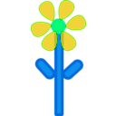 download Flower clipart image with 90 hue color