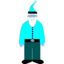 download Santa clipart image with 180 hue color