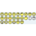 24 Flat Grin Smilies Emotion Icons Emoticons For Example For Forums