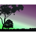 download Winter Sunset In Royal Park clipart image with 90 hue color