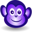 download Funny Monkey Face clipart image with 225 hue color