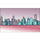 download Melbourne Skyline clipart image with 135 hue color