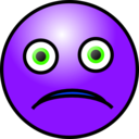 download Emoticons Sad Face clipart image with 225 hue color