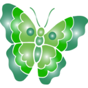 download Butterfly Icon clipart image with 270 hue color