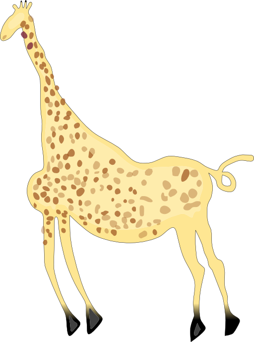 Rock Art Acacus Giraffe Colored