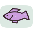 download Simple Fish clipart image with 90 hue color