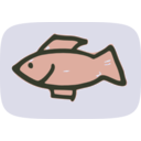 download Simple Fish clipart image with 180 hue color