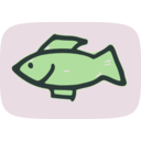 download Simple Fish clipart image with 270 hue color