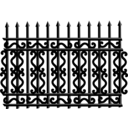 download Iron Fence clipart image with 90 hue color