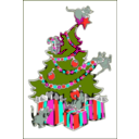 download Colombia Navidad Arbol clipart image with 315 hue color