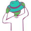 download Put On Hat clipart image with 90 hue color