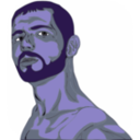 download Muscular Guy clipart image with 225 hue color