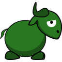 download Cartoon Gnu Side clipart image with 90 hue color
