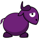download Cartoon Gnu Side clipart image with 270 hue color