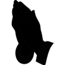 download Praying Hands Silhouette clipart image with 45 hue color