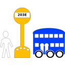 download Bus Station clipart image with 45 hue color