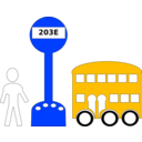 download Bus Station clipart image with 225 hue color